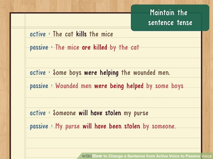 passive voice in a sentence