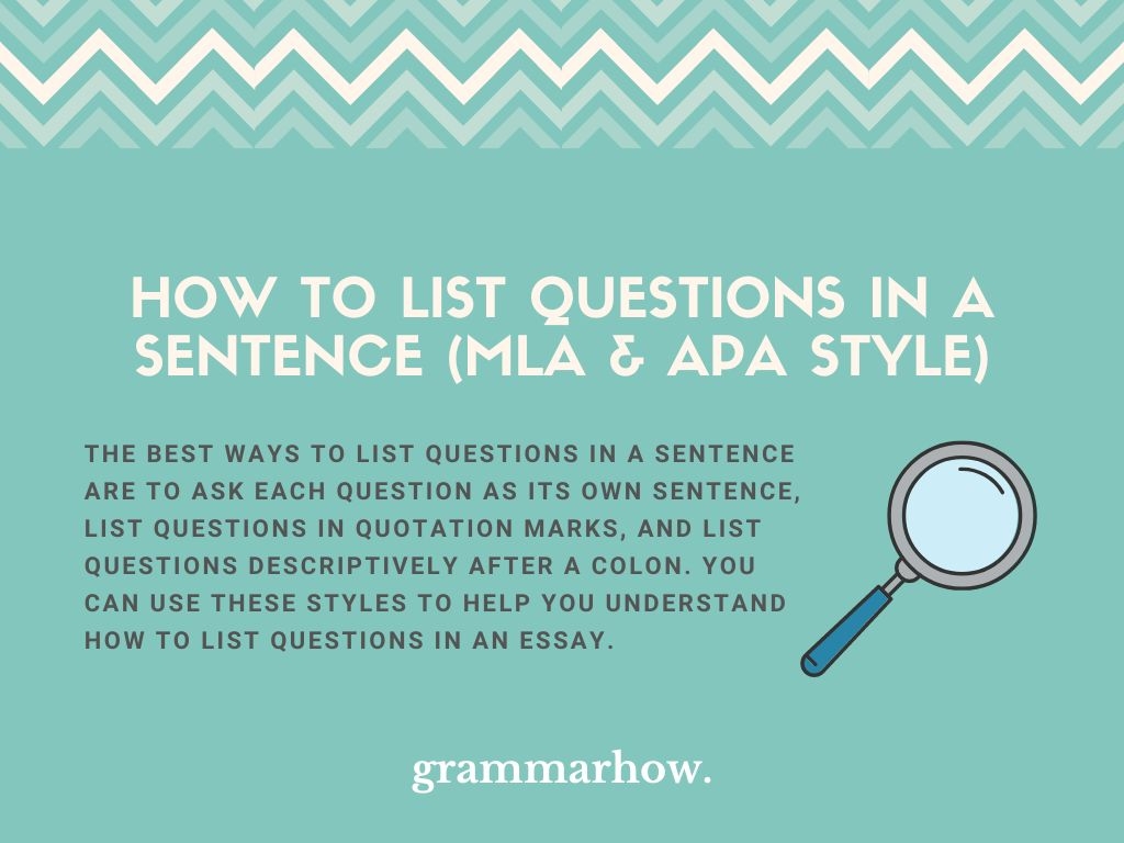 list of questions grammar
