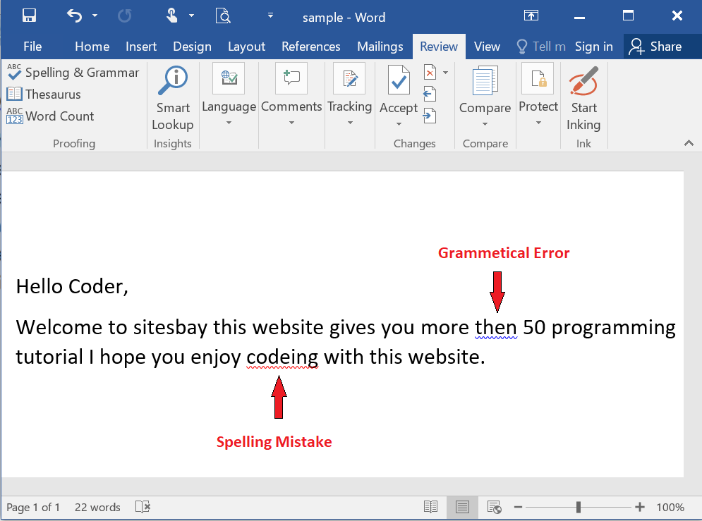 How To Spelling Check In Word MS Word Tutorial