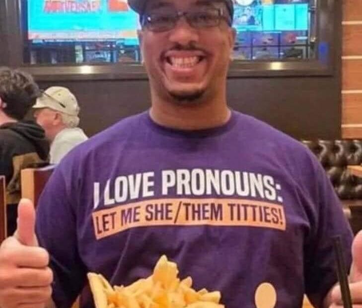 I LOVE PRONOUNS Shirt Let Me She Them Titties PYGear