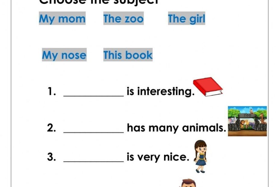 Identify The Complete Subject Of A Sentence Worksheets Star Worksheets
