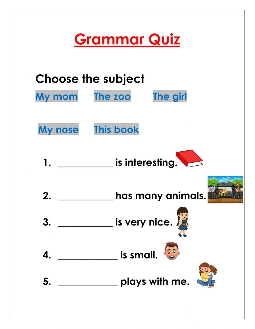 Identify The Complete Subject Of A Sentence Worksheets Star Worksheets