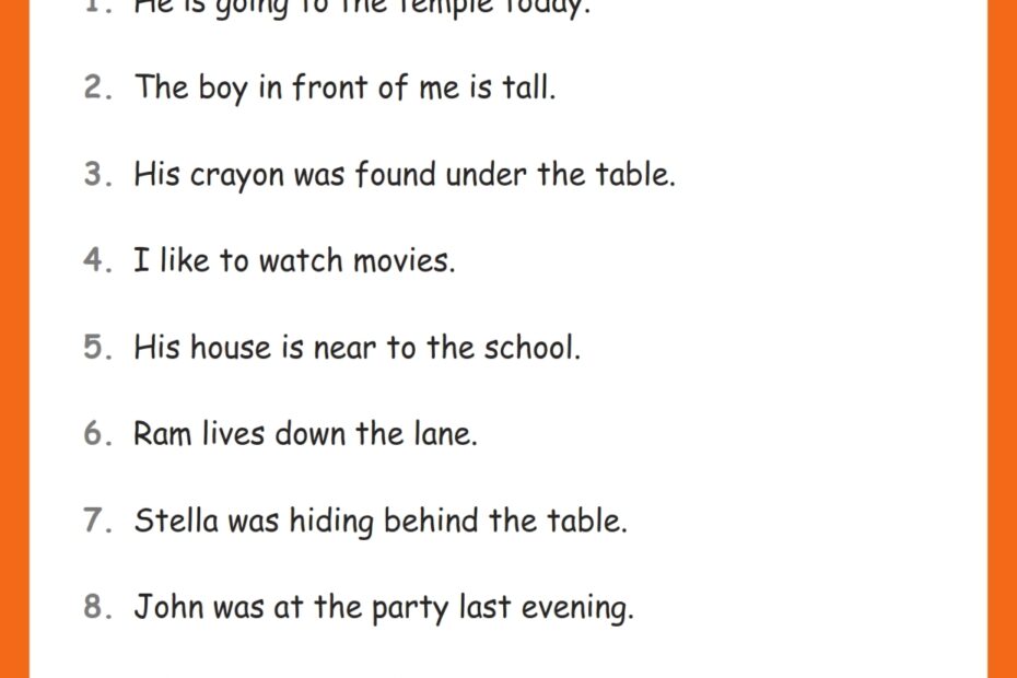 Identifying Prepositions Worksheets Free English Worksheets 43 OFF