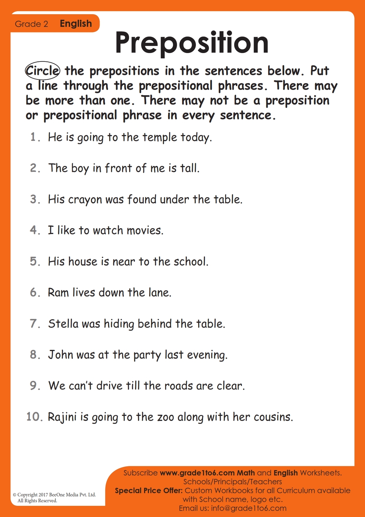 Identifying Prepositions Worksheets Free English Worksheets 43 OFF