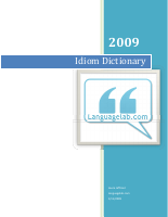 Idiom Dictionary pdf Dirzon