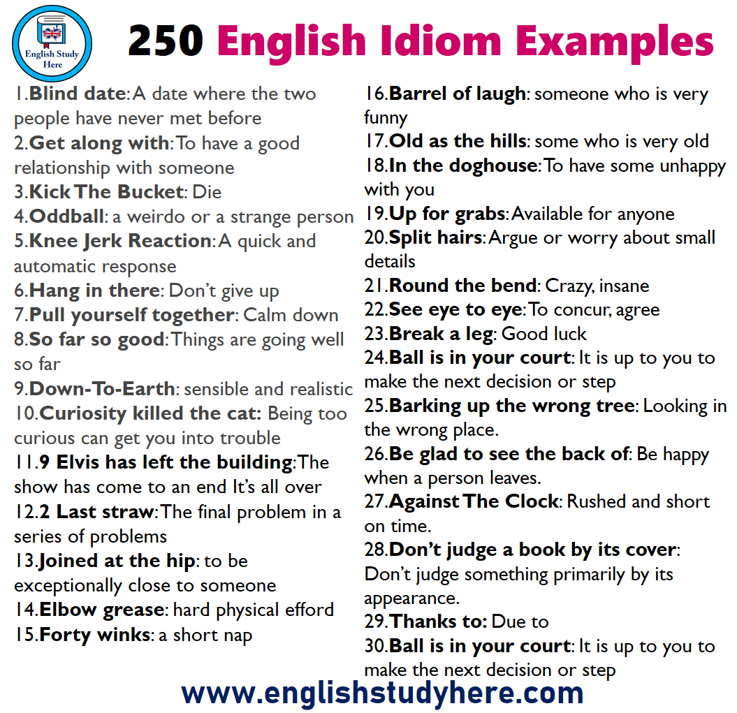Idioms En Ingles Pranploaty