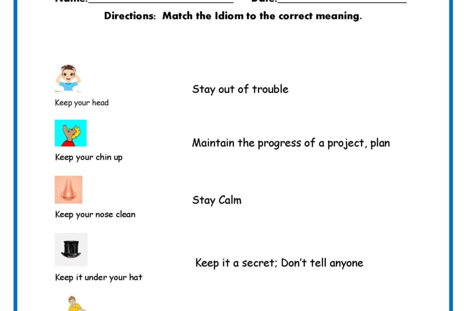 Idioms Worksheets Teaching Resources Worksheets Library
