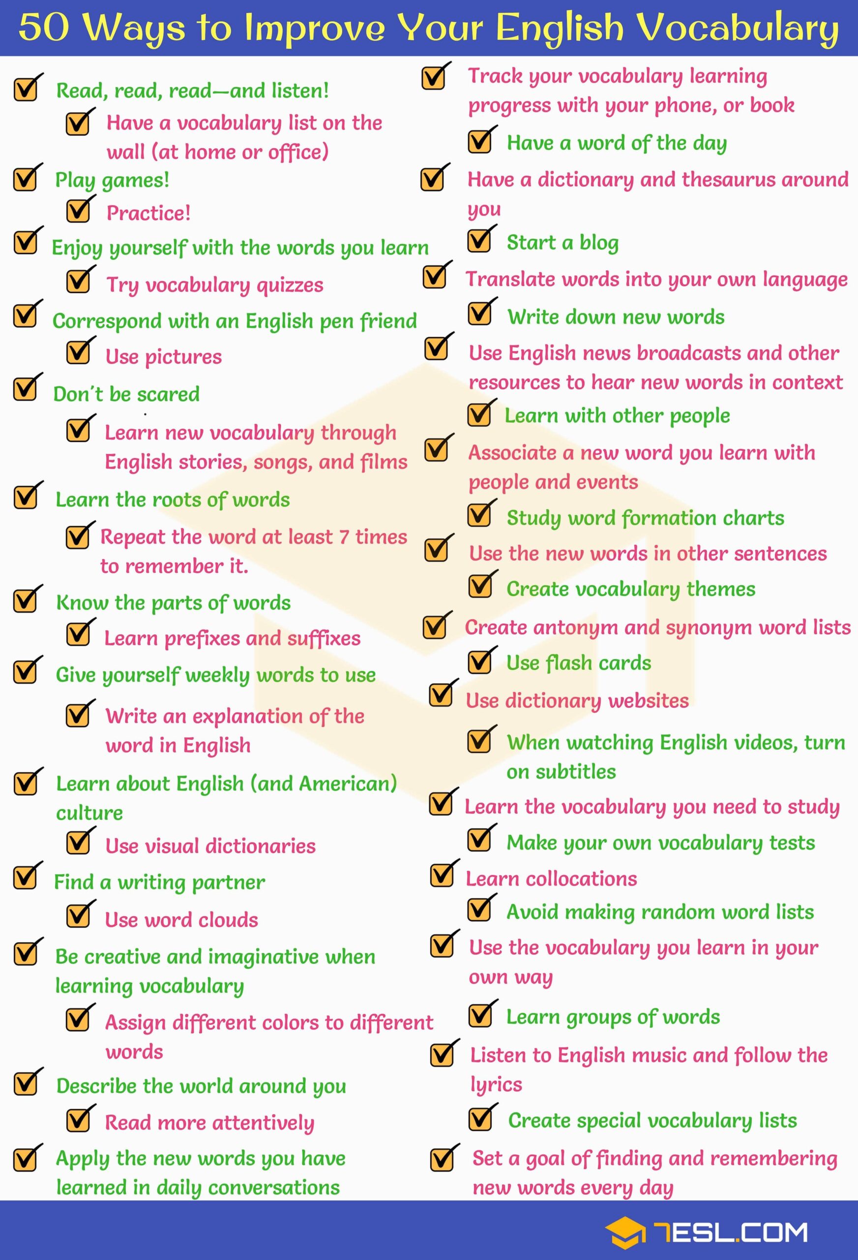 Improve Vocabulary In English Artofit