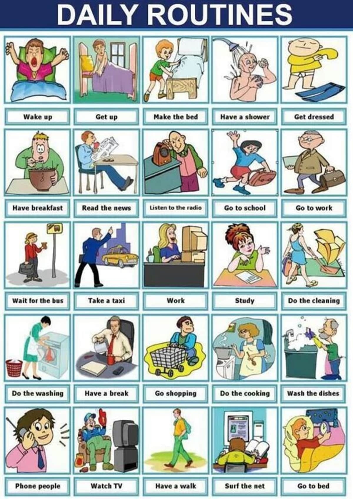 Improve Your English Vocabulary Household Chores And Daily Routines 