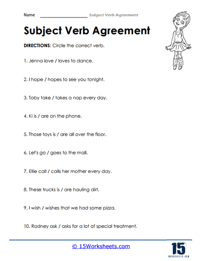 Incorrect Subject Verb Agreement Examples