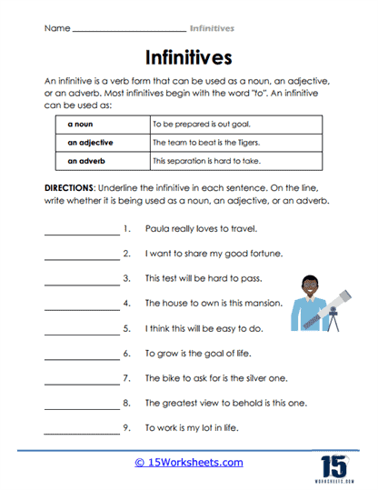Infinitives Worksheets 15 Worksheets Worksheets Library