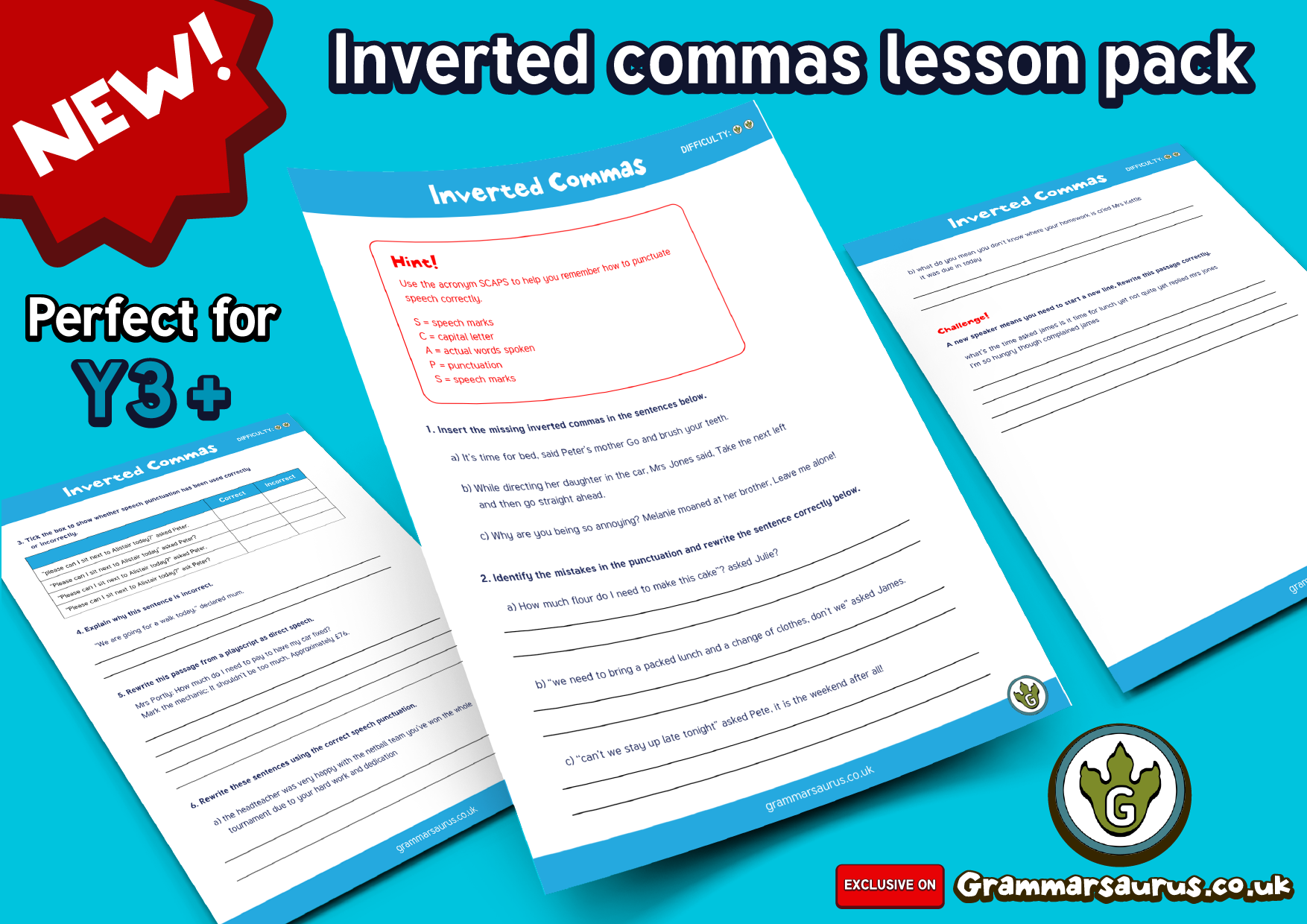 Inverted Commas Rules Poster