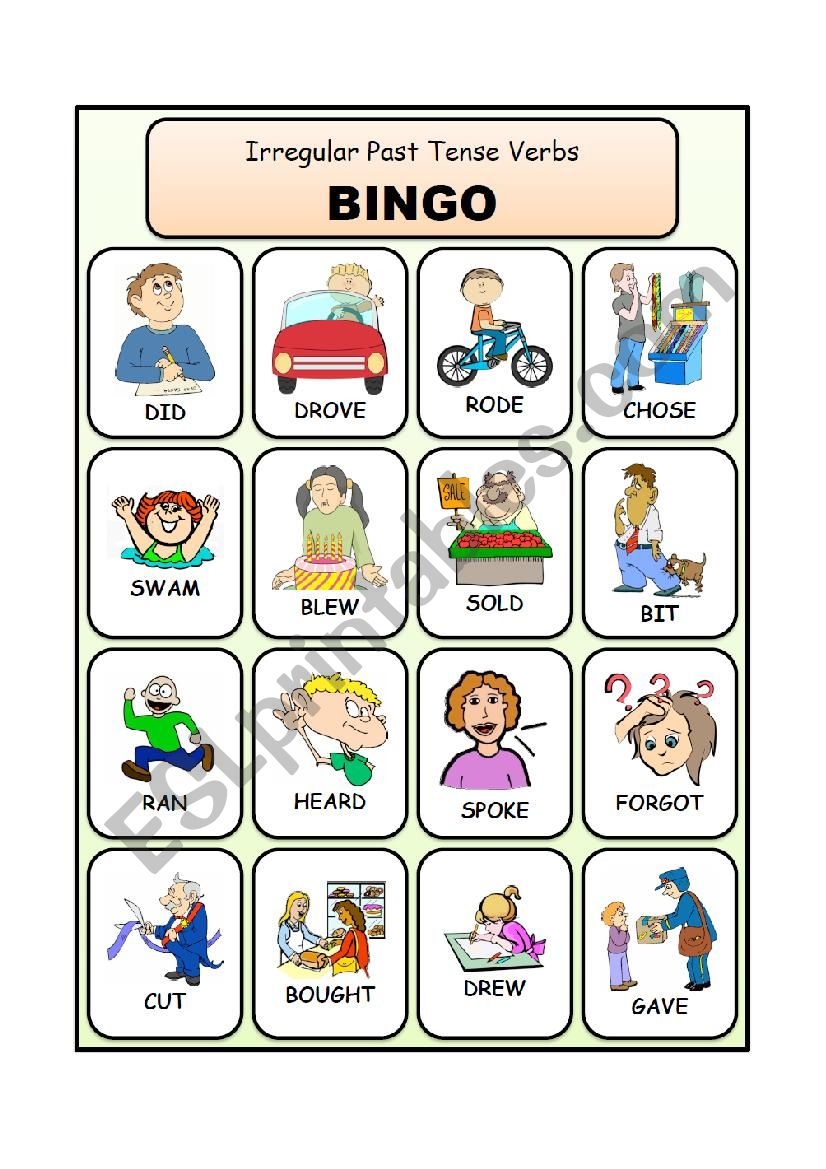 Irregular Past Tense Verbs Irregular Verbs Verb Worksheets The Best 