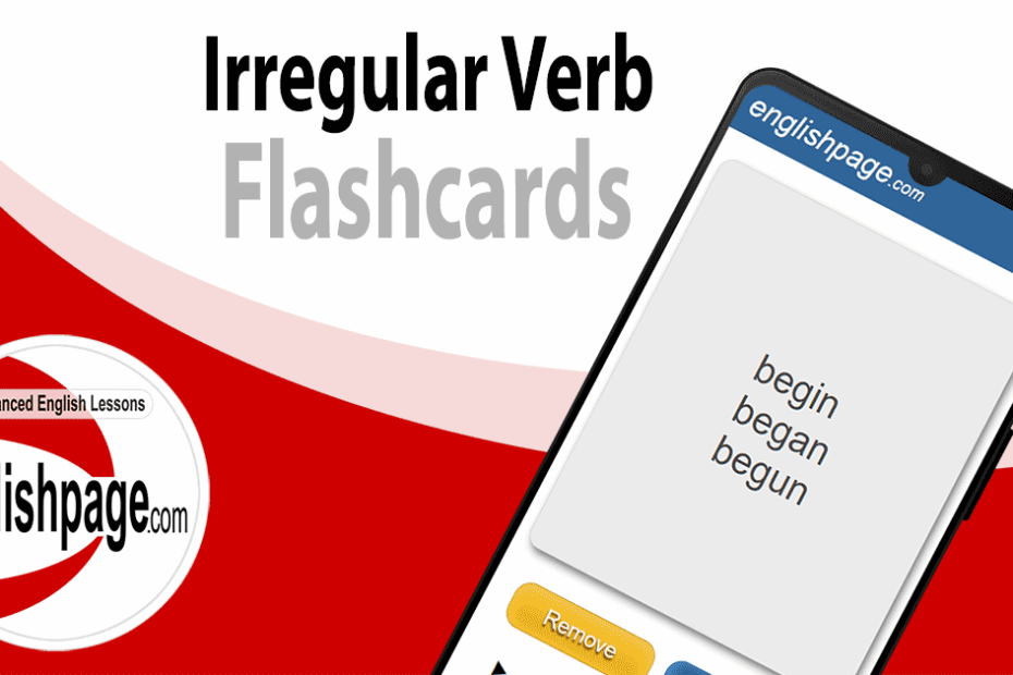 Irregular Verb Flashcards ENGLISH PAGE
