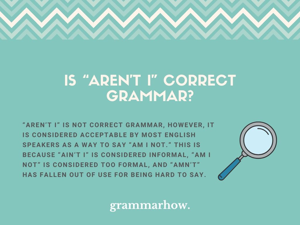 Is Aren t I Correct Grammar Helpful Examples TrendRadars