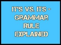 It s Vs Its Grammar Rule Explained