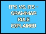 It s Vs Its Grammar Rule Explained