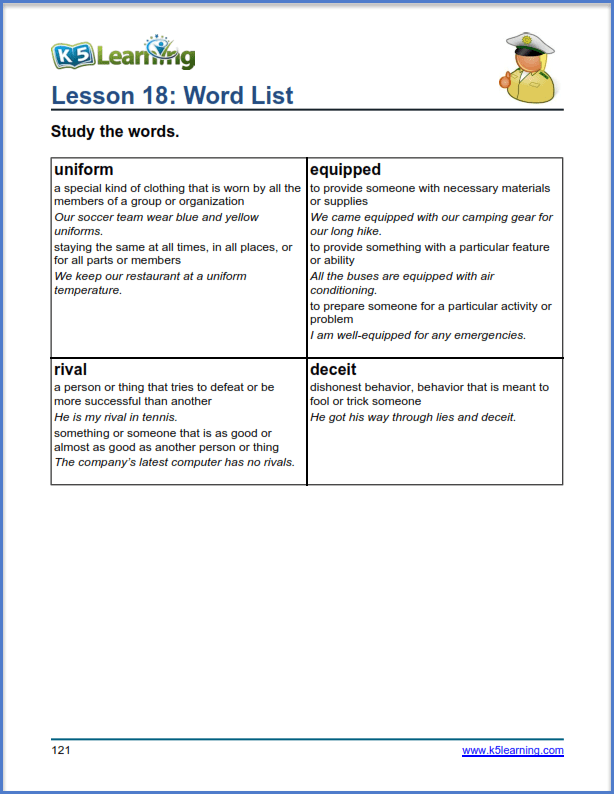 vocabulary workbooks