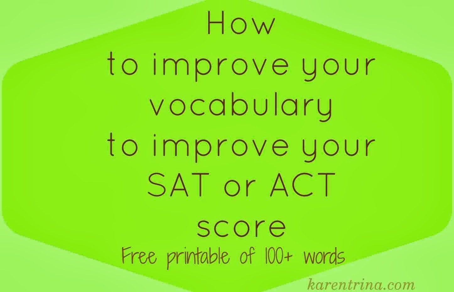 KarenTrina Childress Improve Your Vocabulary Improve Your SAT Or ACT 