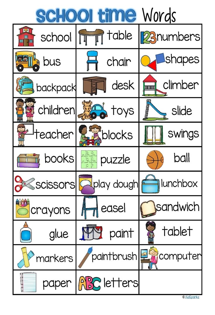 kindergarten vocabulary list kindergarten vocabulary list