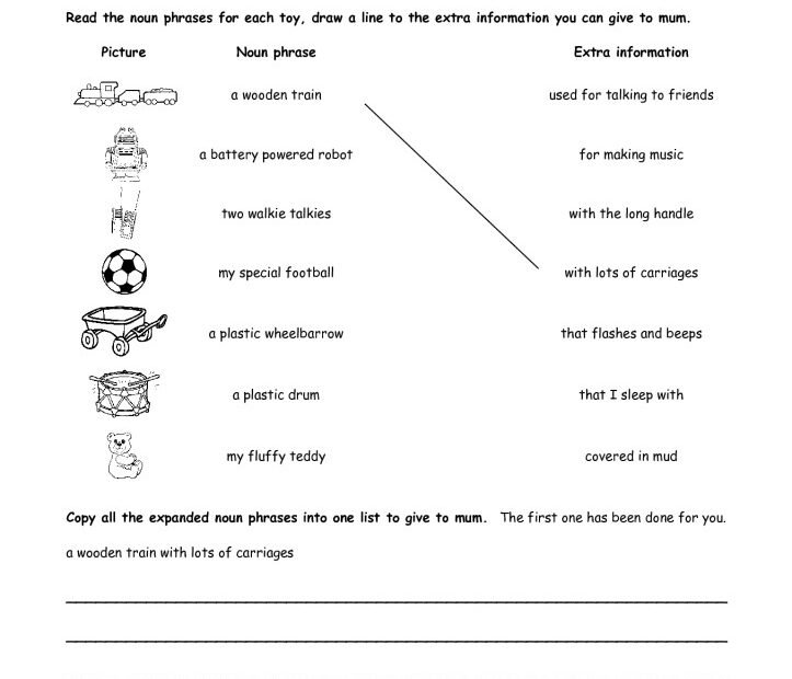 Ks2 Expanded Noun Phrases Activity Sheets Expanded Noun Phrases Riset