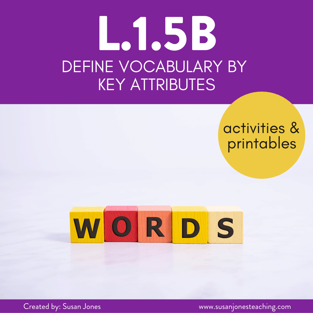 L1 5b Define Vocabulary By Key Attributes Susan Jones Teaching
