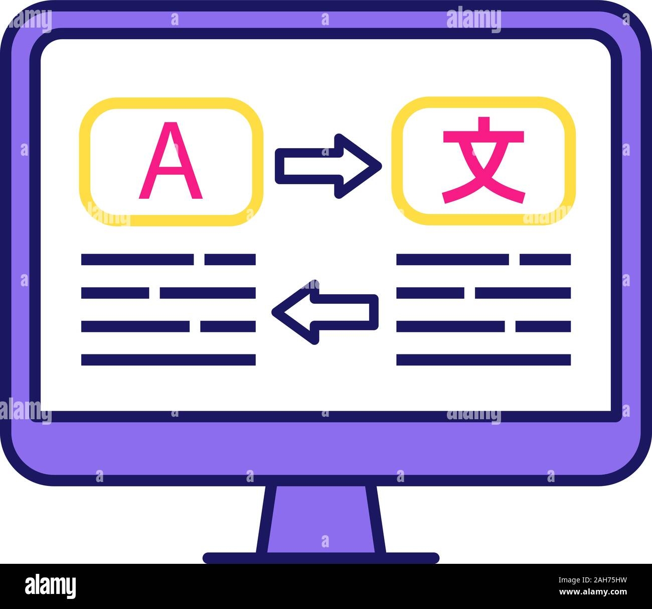 Language Translation Color Icon Online Translator Spell Check 