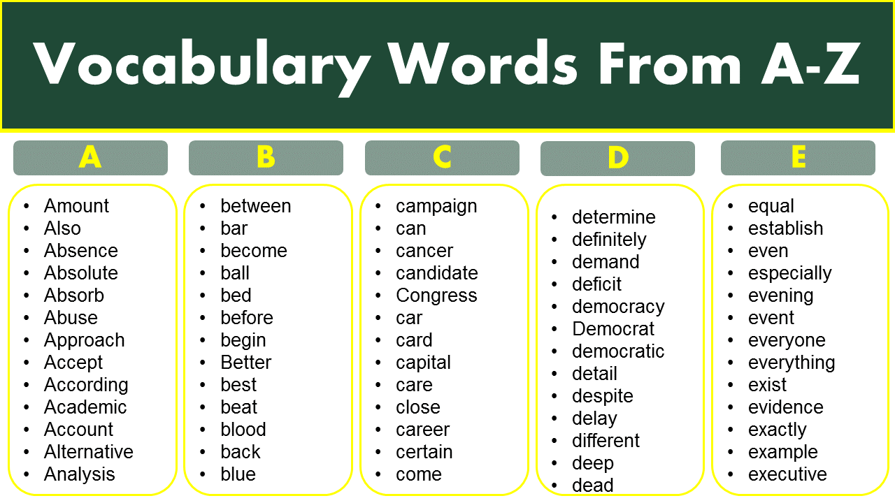 best vocabulary words best vocabulary words