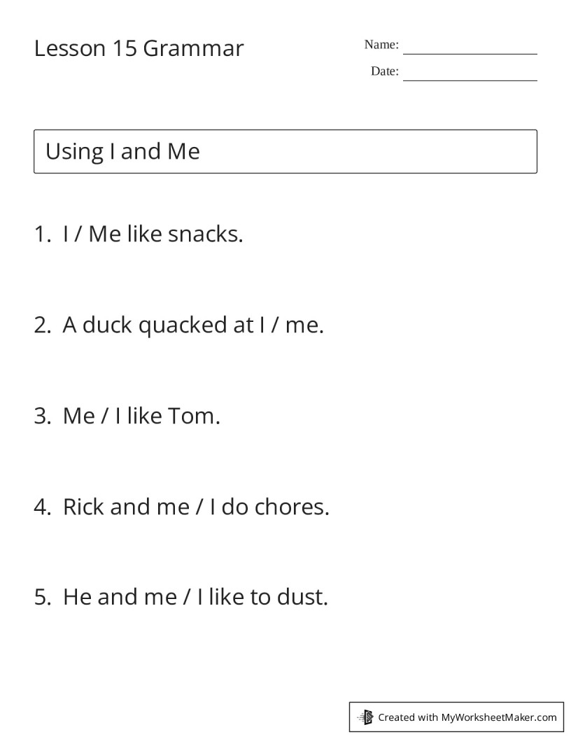 grammar worksheets