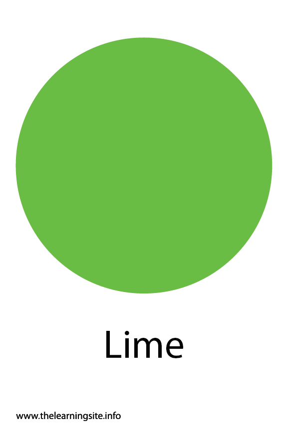 Lime Color Flashcard The Learning Site