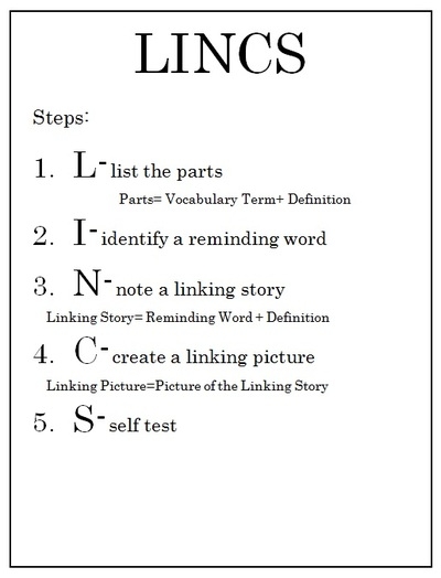 LINCS Vocabulary Strategy Miss Ripa 39 s Math Universe