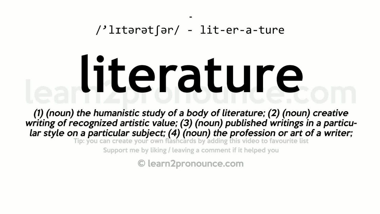 Literature Definition Vocabulary