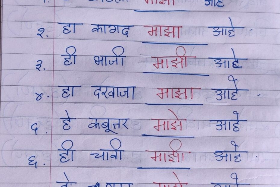 MARATHI GRAMMAR SENTENCES