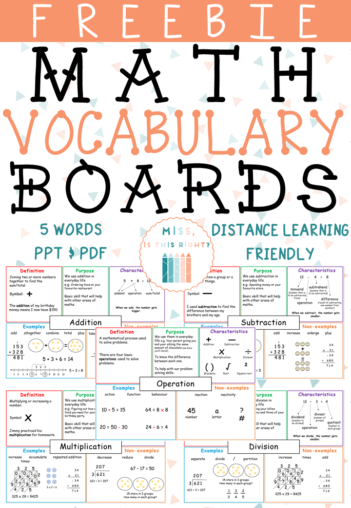 free printable math vocabulary words free printable math vocabulary words
