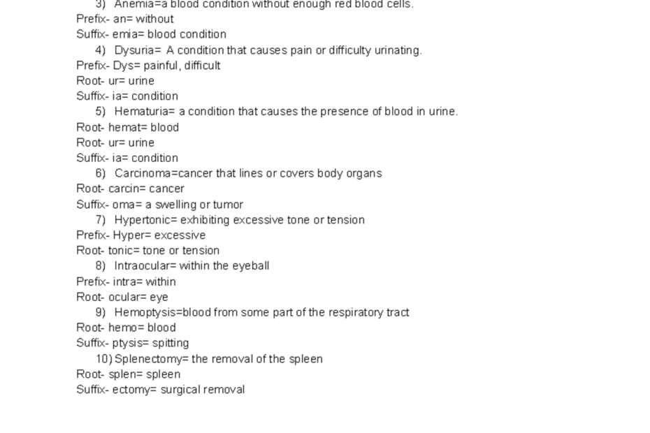 Med Term Weeks 4 Roots Prefixes And Suffixes Myocardial