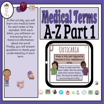 Medical Words A Z Part 1 By Bowl Of Cheery TPT