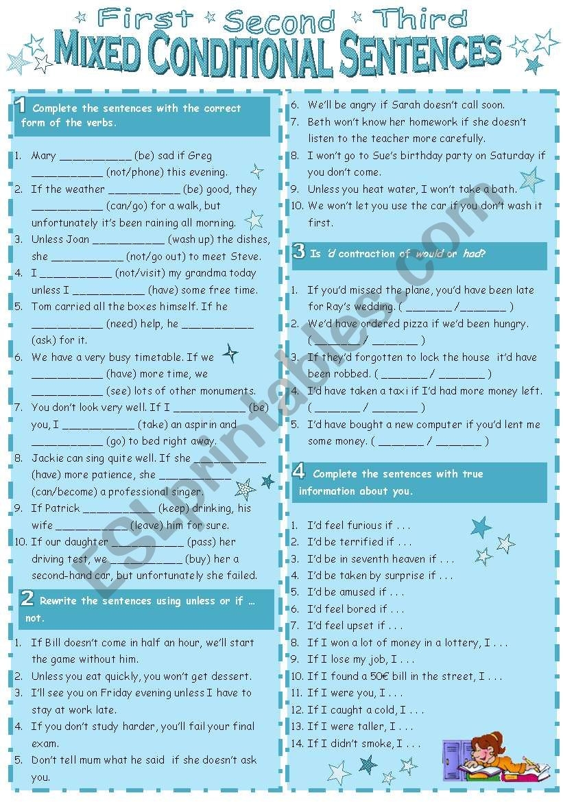 Mixed Conditional Sentences ESL Worksheet By Mada 1