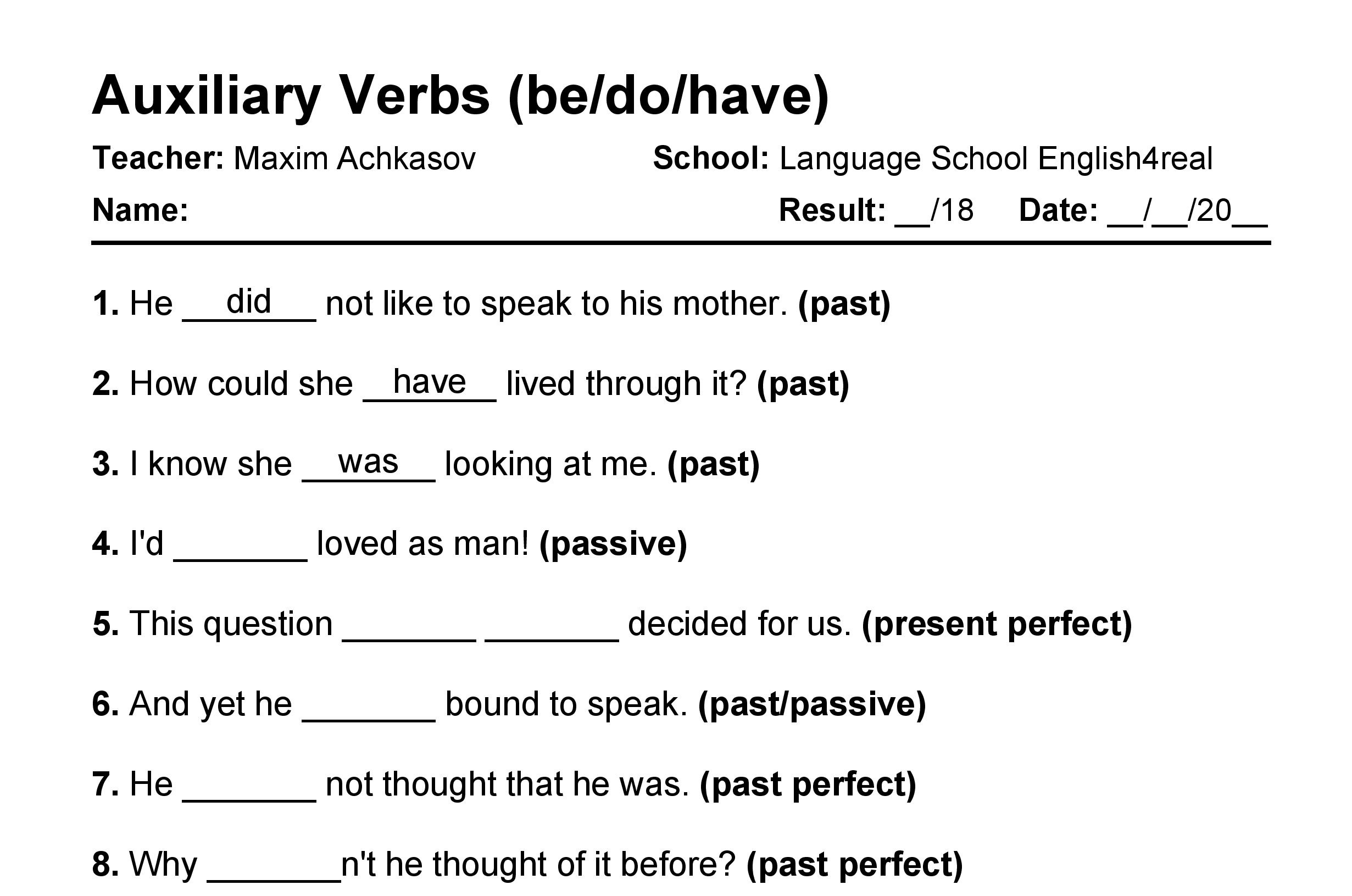 Modal Auxiliary Verbs Worksheet Your Home Teacher 47 OFF