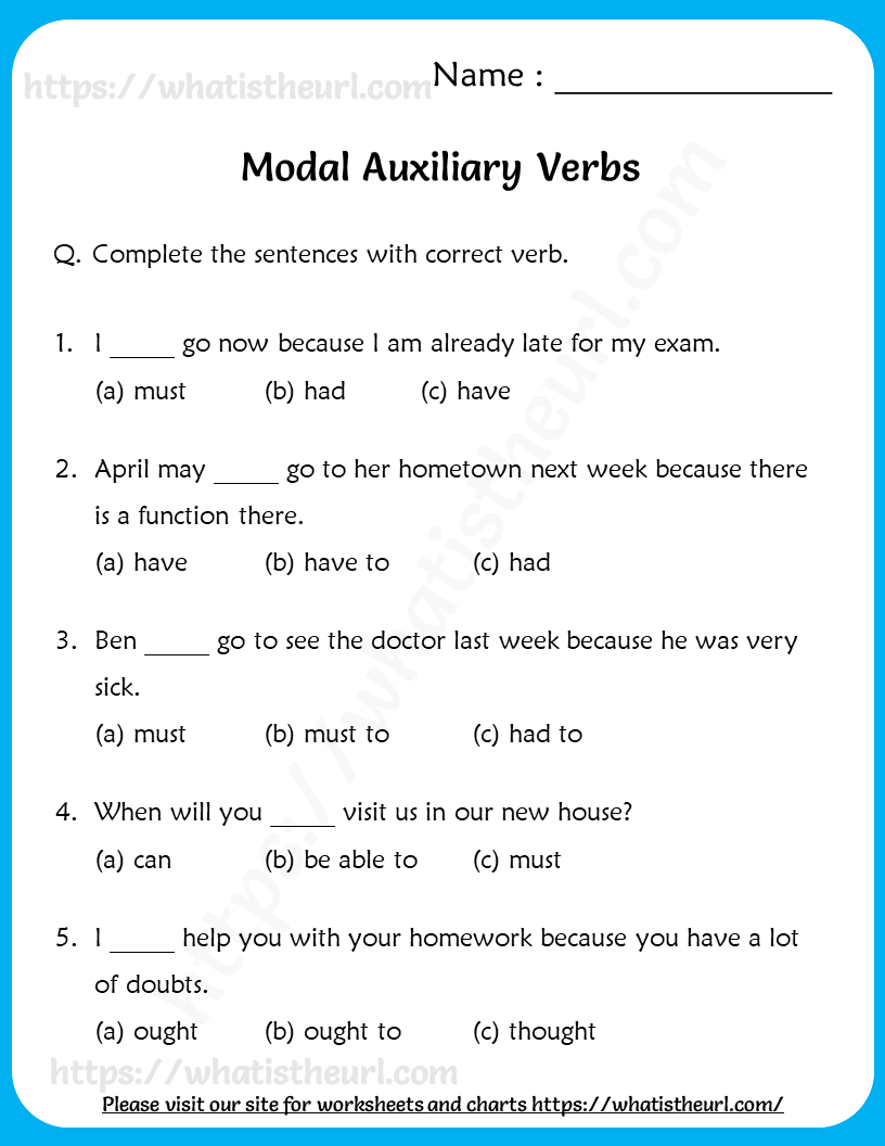 modal and auxiliary verbs