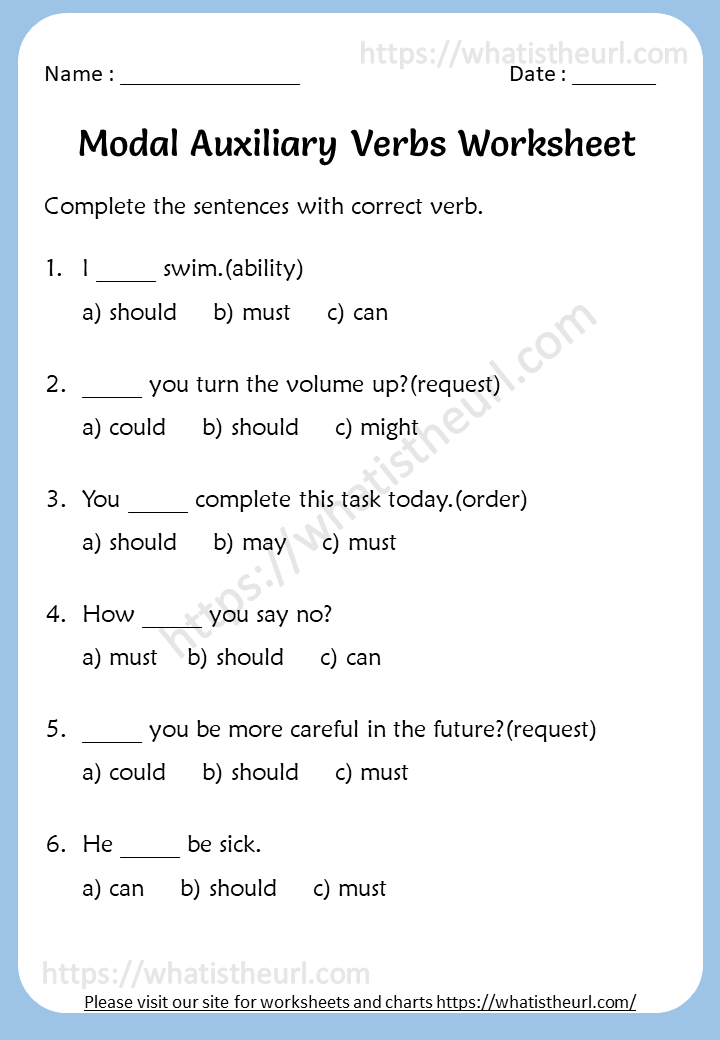 Modal auxiliary verbs worksheets rel 2 Your Home Teacher