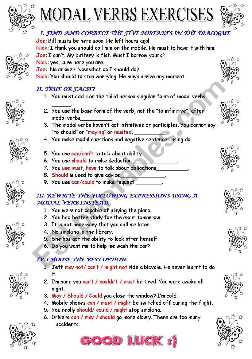 modal verbs exercises with answers pdf