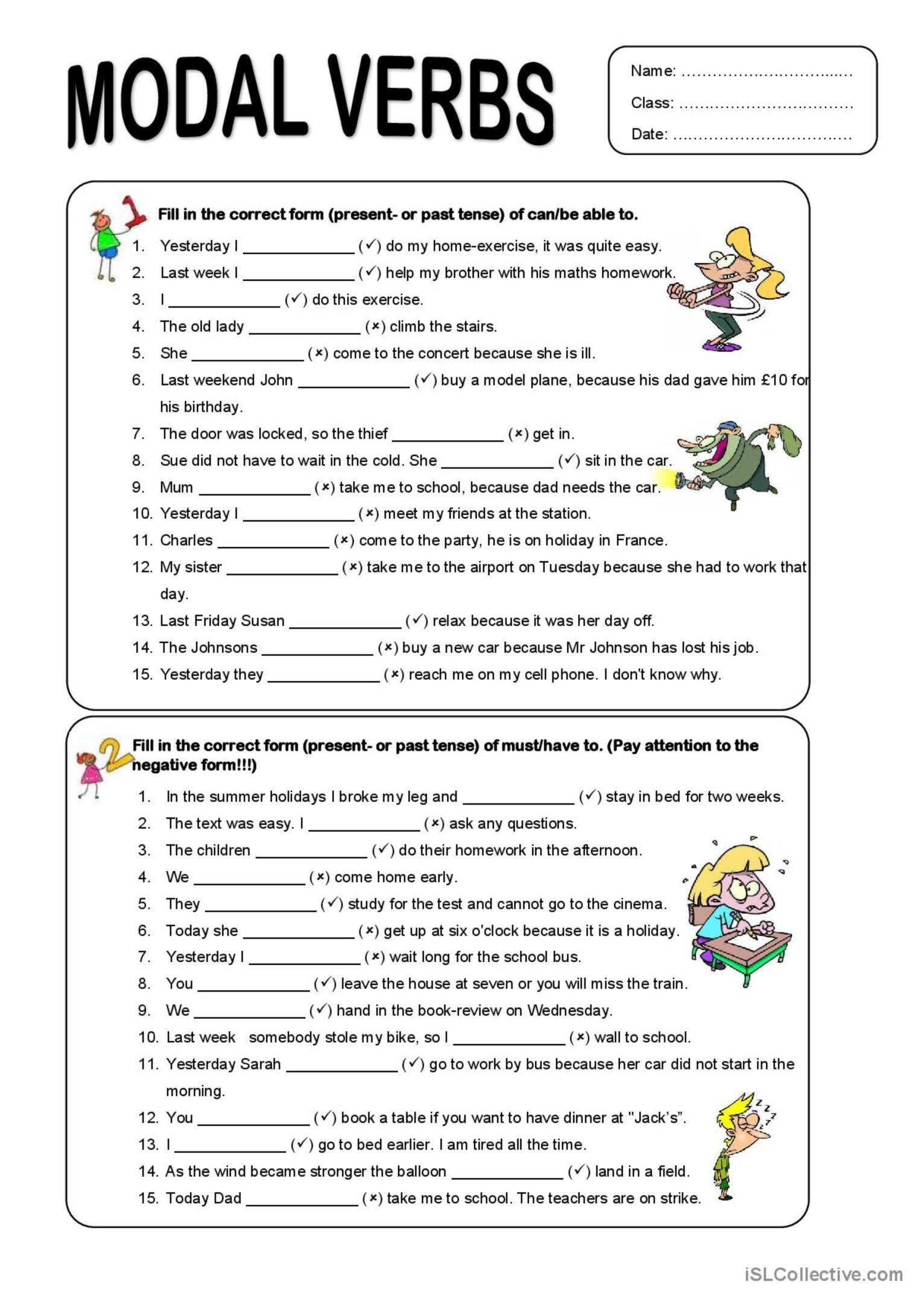 Modal Verbs Verb Worksheets English Grammar Worksheets Modal Grammar 