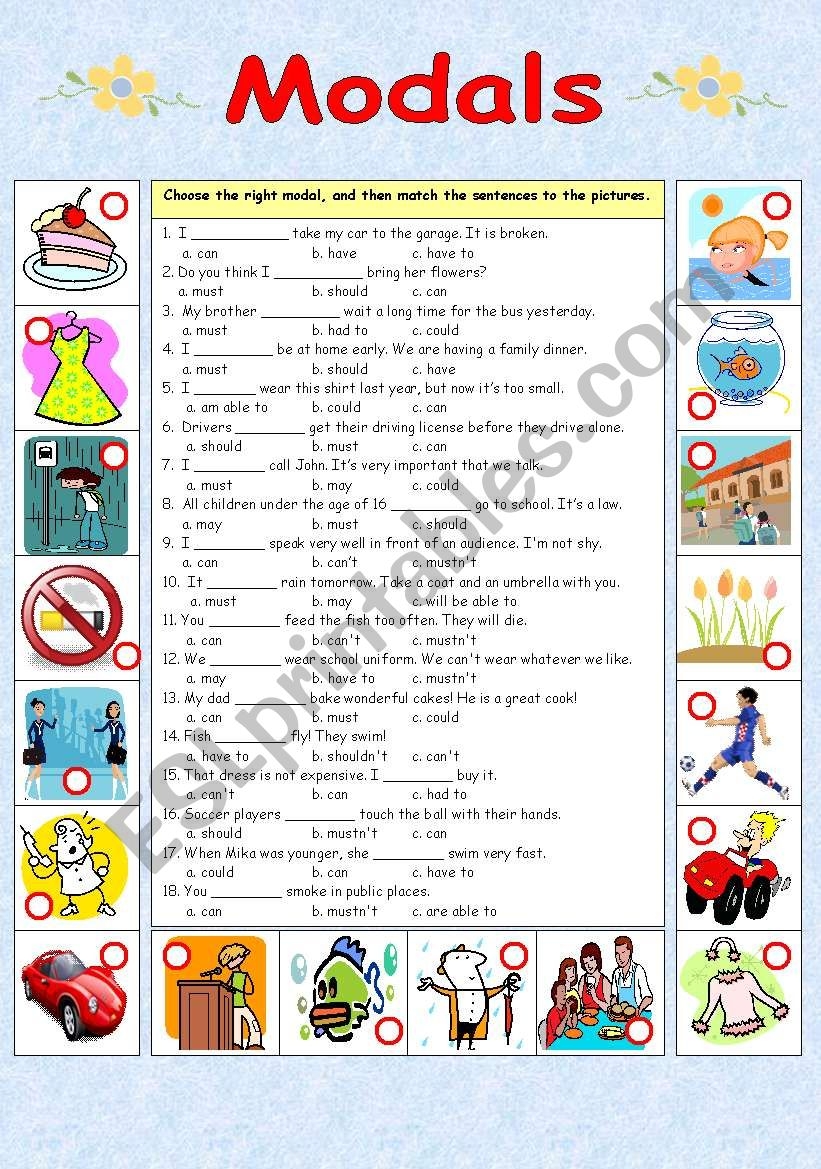 Modals Grade 5 Worksheet 1 Activity Vrogue co
