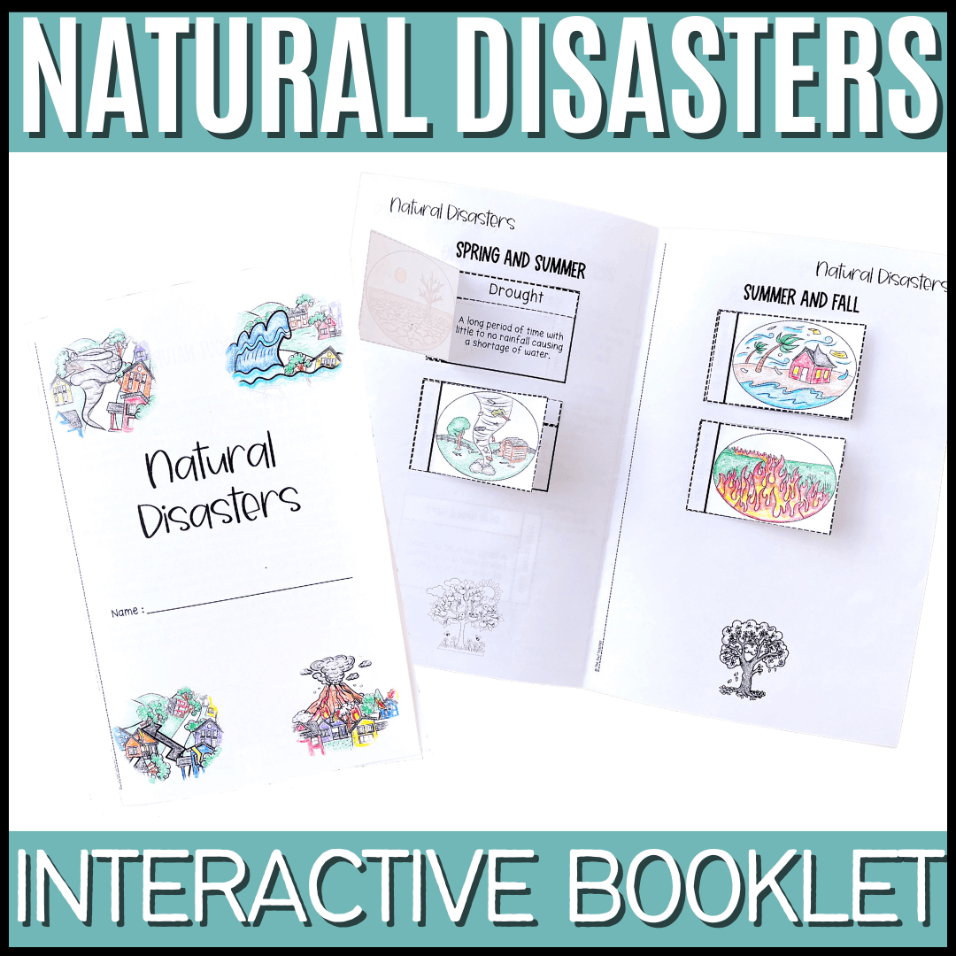 Natural Disasters Vocabulary Interactive Booklet The Owl Teacher