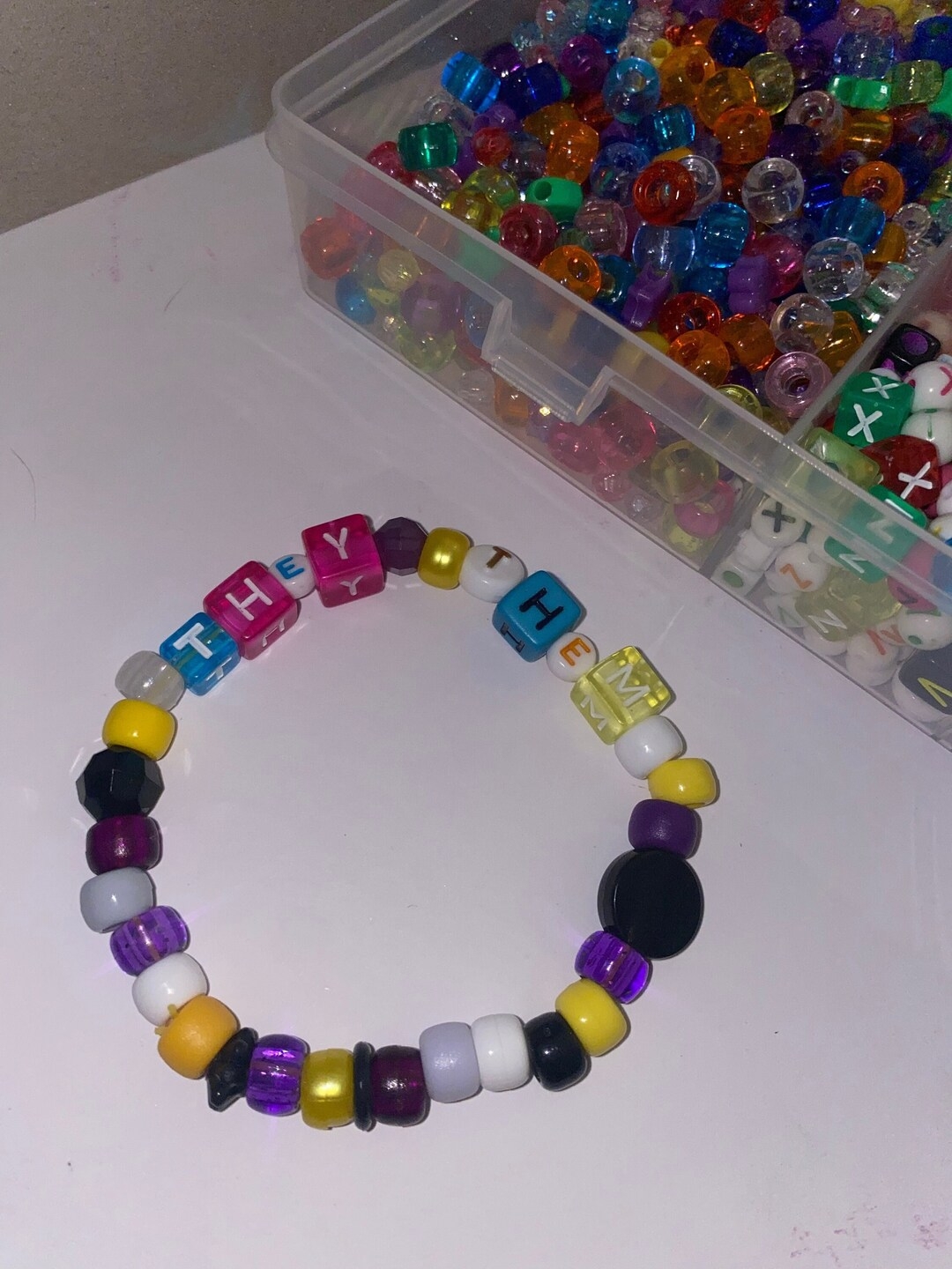 Non binary Pronoun Friendship Bracelet Etsy
