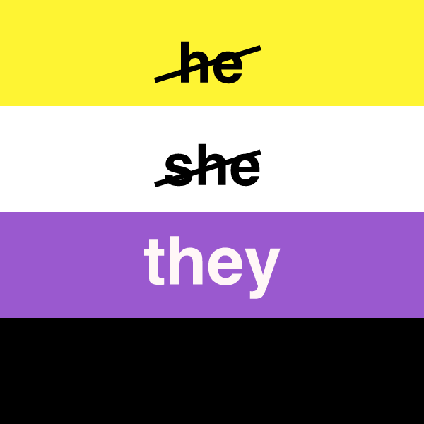 Non binary They Pronouns Pride Flag Free SVG