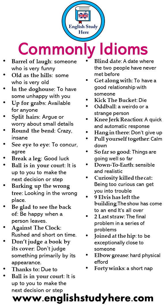 Note The 30 Most Useful Idioms And Their Meaning 59 OFF