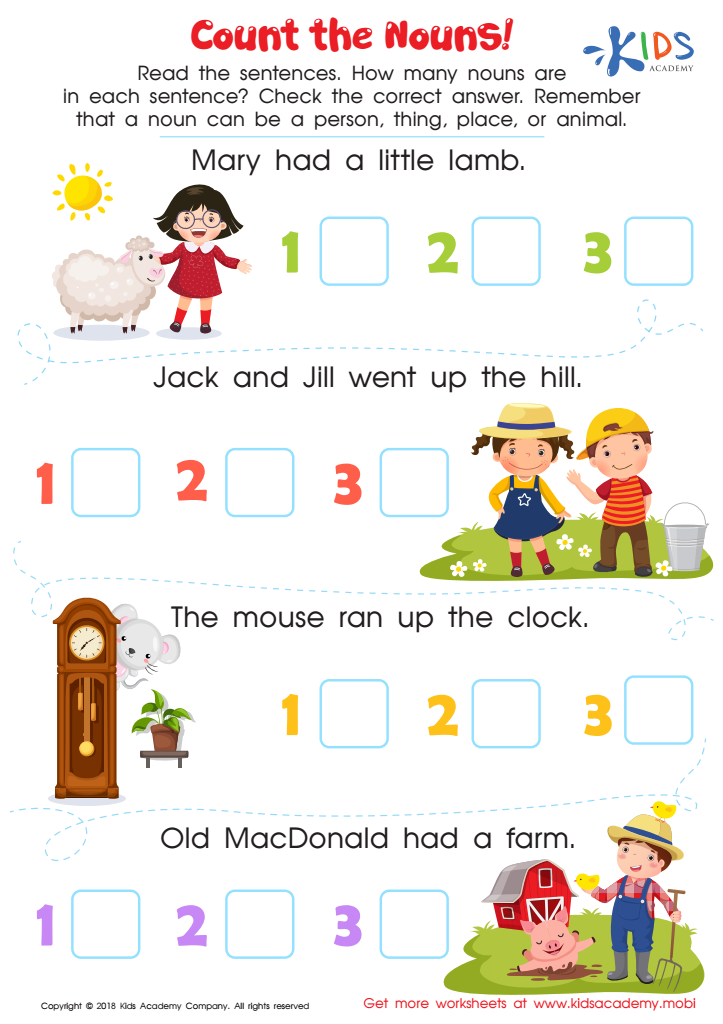 Noun Worksheets For Kindergarten Engaging Learning Activities For 