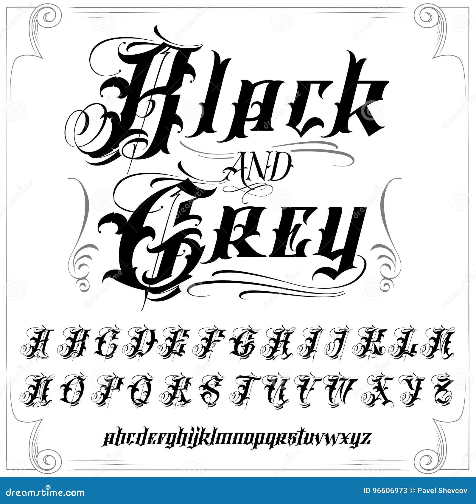 Old English Script Tattoo Font