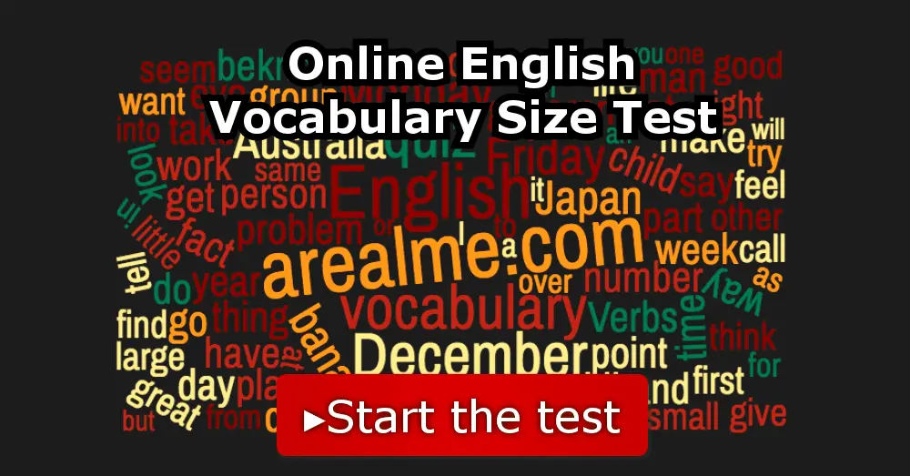 Online English Vocabulary Size Test InterMadness